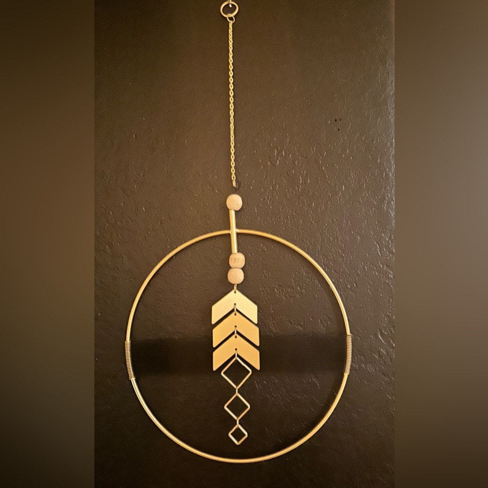Cost Plus World Market Gold Arrow Wall Decor